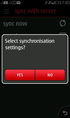 Choose Sync now a yes