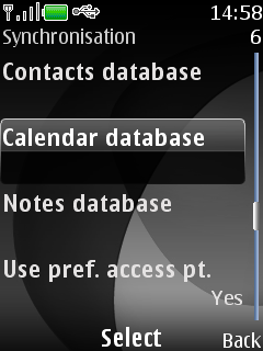 Select Calendar database