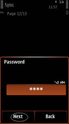 Fill your password