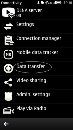 Select Data transfer